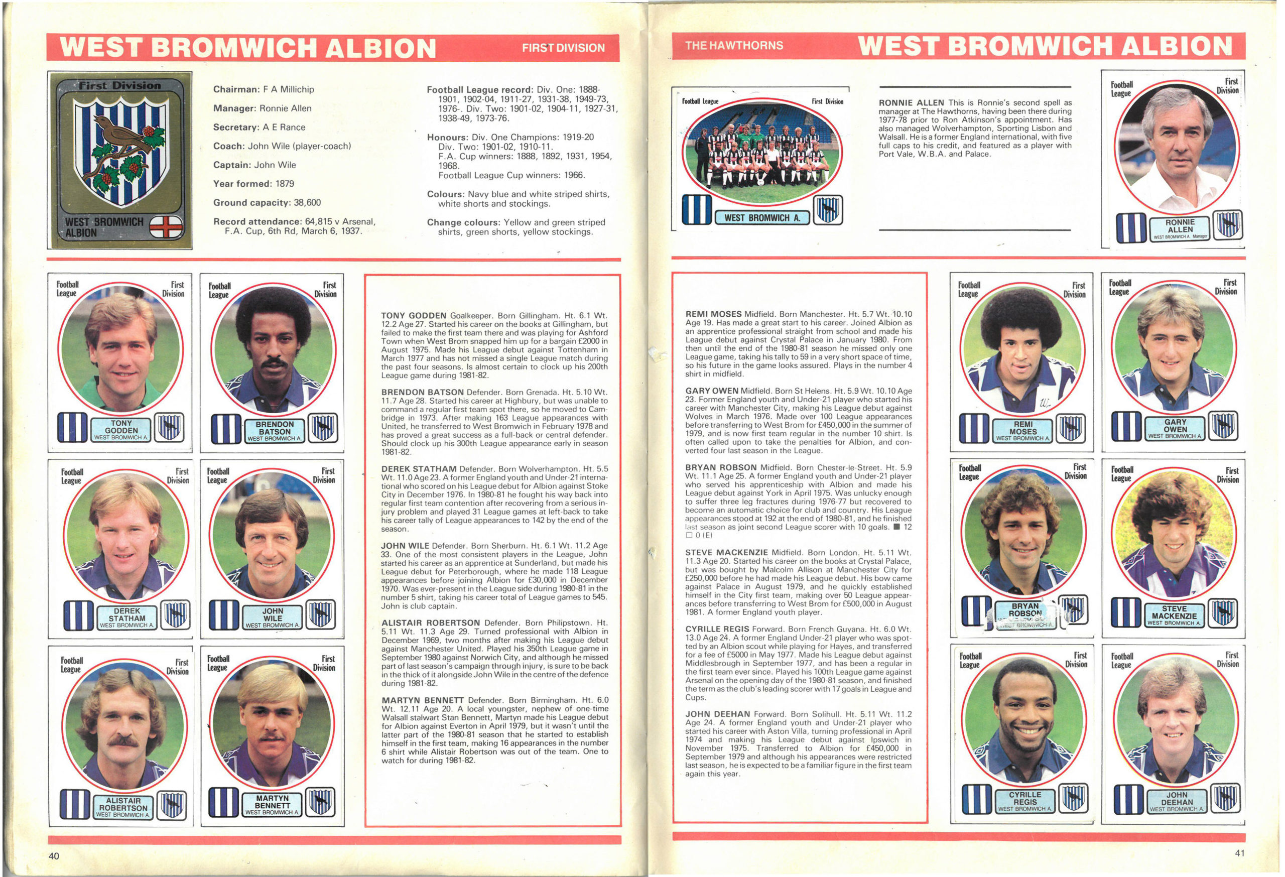 West Bromwich Albion 1982