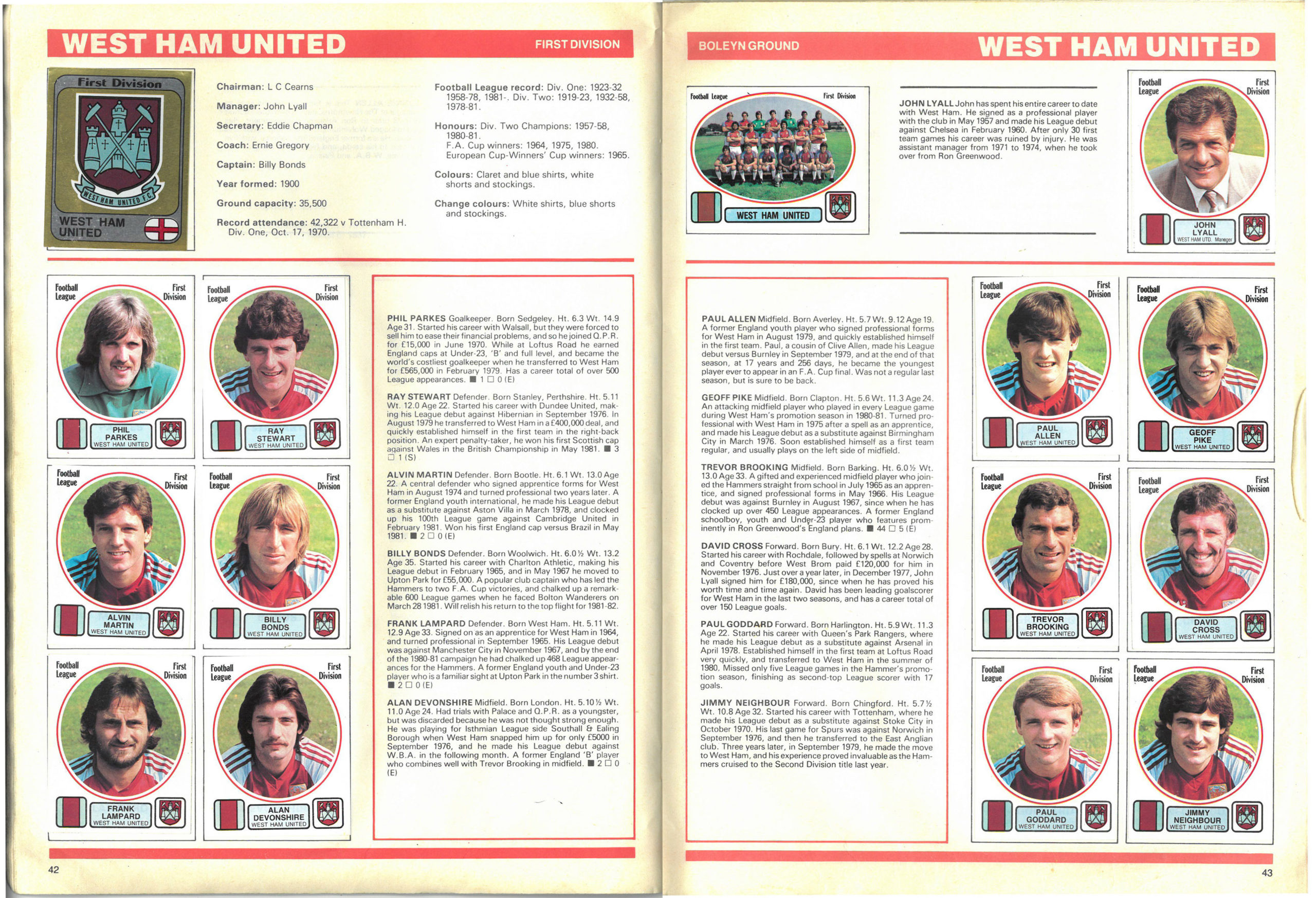 West Ham United 1982